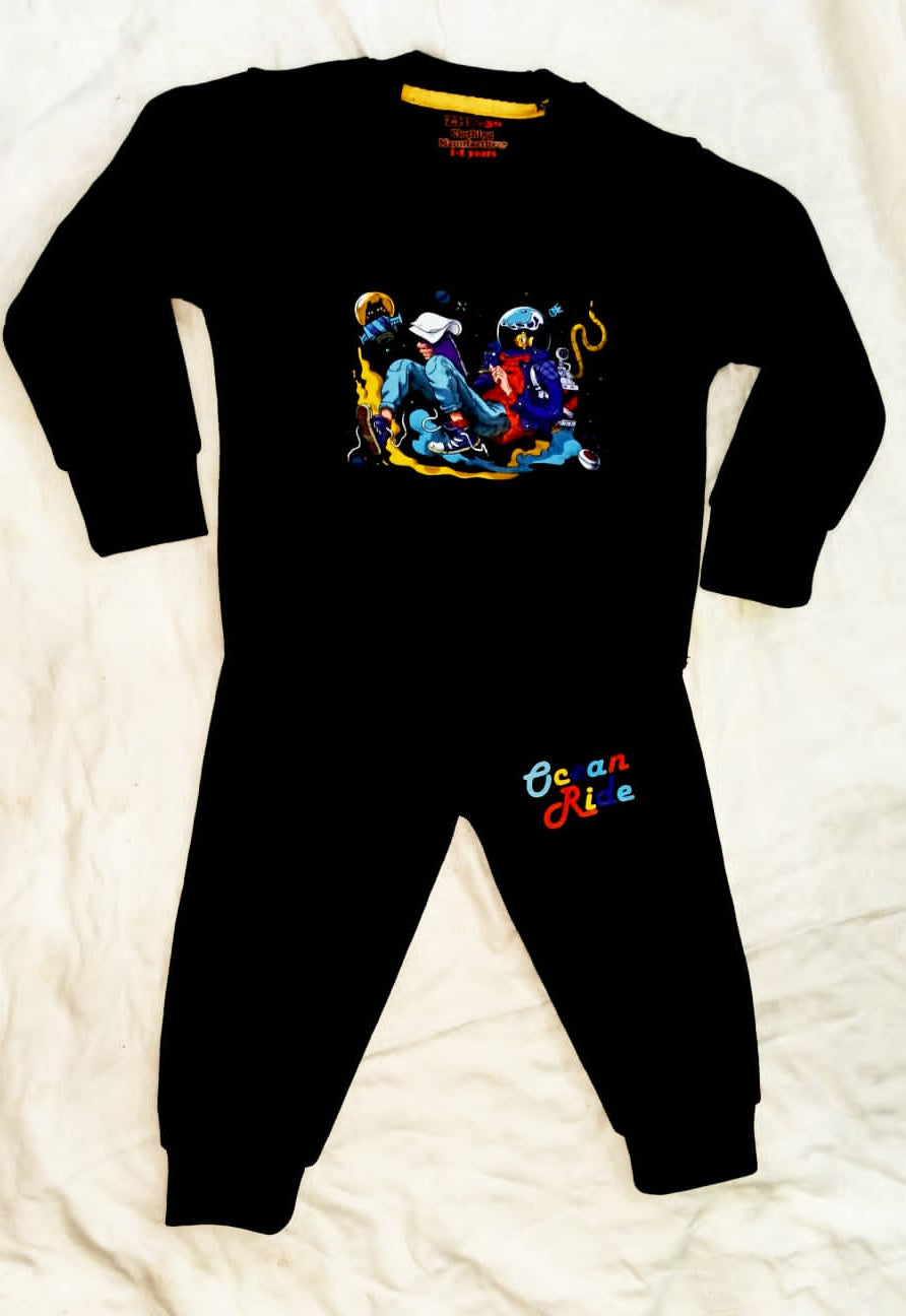 Kids plain Tracksuit Fleece - sunshine