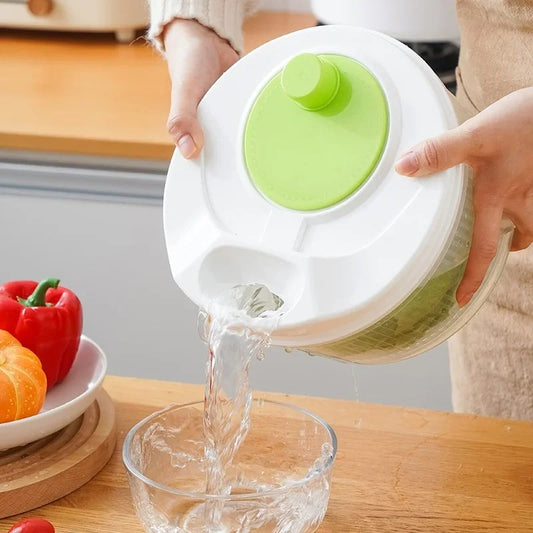 Lettuce Drain Basket Multifunctional Manual Salad Spinner, Home Kitchen Gadget