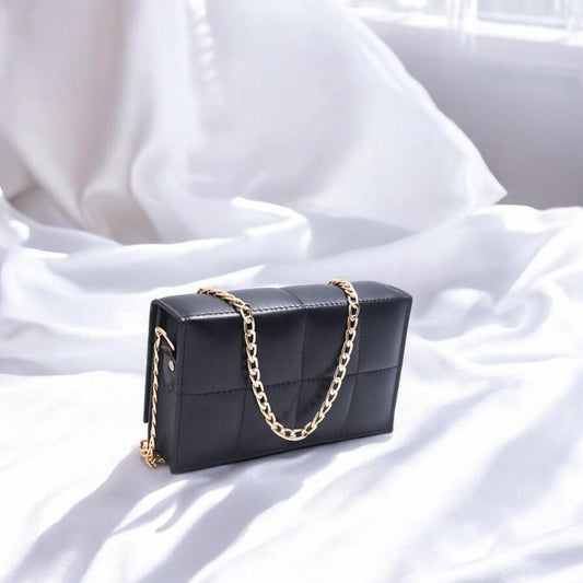 Girl's Stylish Black Crossbody Bag
