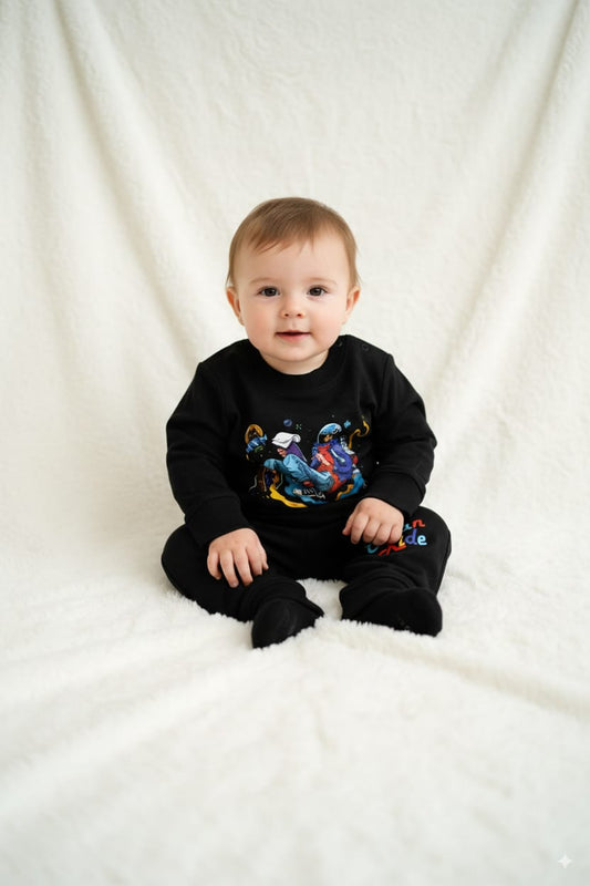 Kids plain Tracksuit Fleece - sunshine