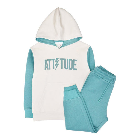 Girl's Fleece Printed Hoodie Tracksuit
