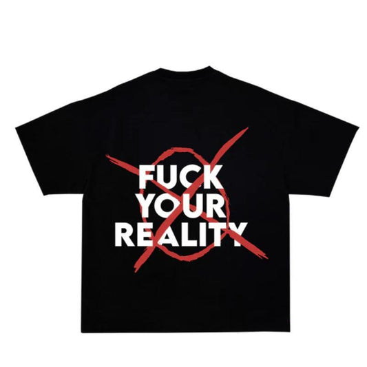 Unisex Gra"FCUK YOUR REALITY" Oversized T-Shirtphic Sublimation Cotton T-Shirt