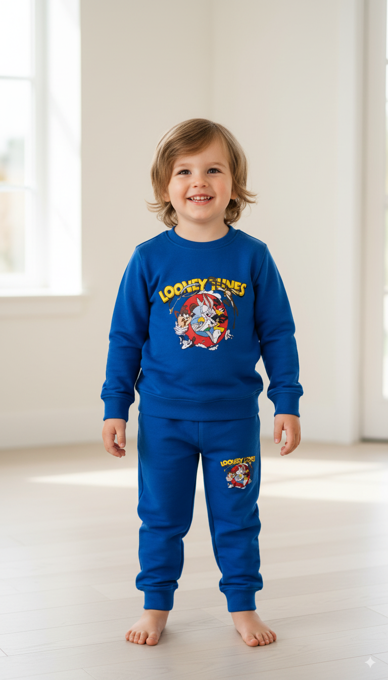 Kids plain Tracksuit Fleece - sunshine