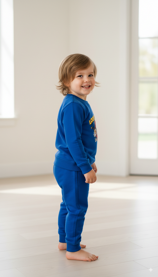 Kids plain Tracksuit Fleece - sunshine