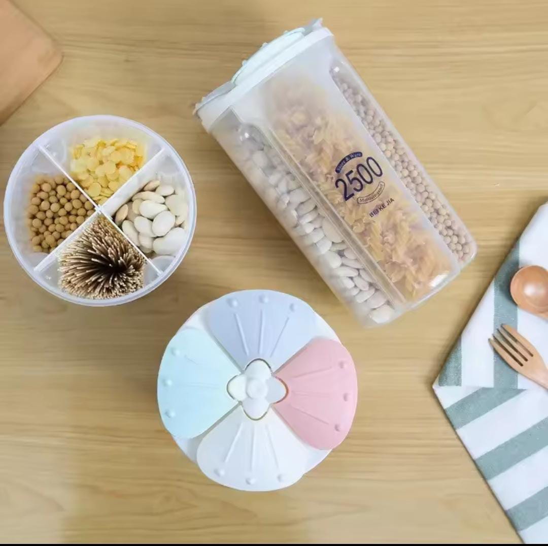 Four portion cereal food storage jar 3000ml