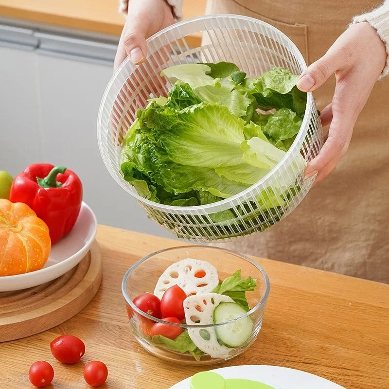 Lettuce Drain Basket  Multifunctional Manual Salad Spinner, Home Kitchen Gadget