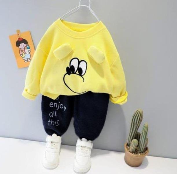 Girl's Fleece Printed  Tracksuit