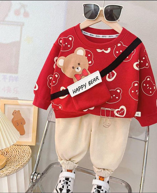 Boy's Cozy Fleece Printed Tracksuit