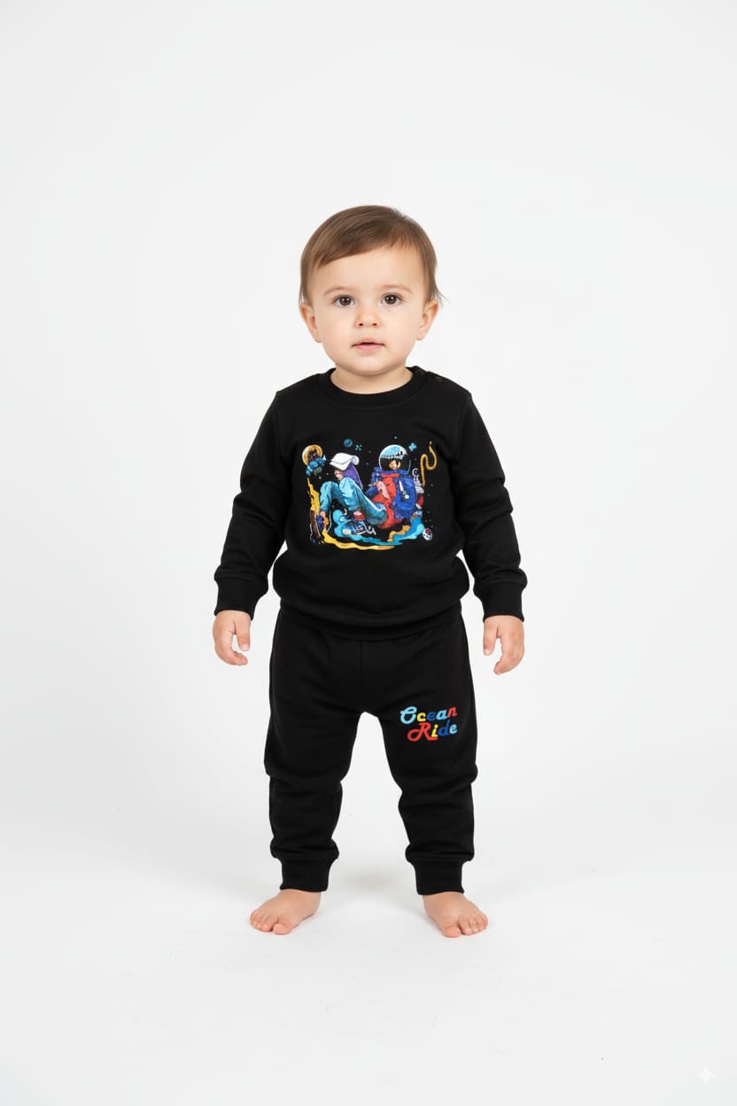 Kids plain Tracksuit Fleece - sunshine