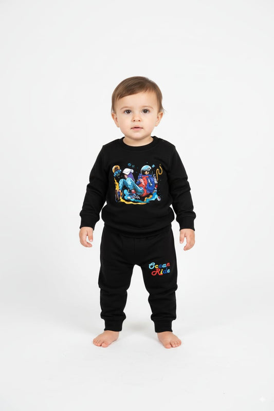 Kids plain Tracksuit Fleece - sunshine