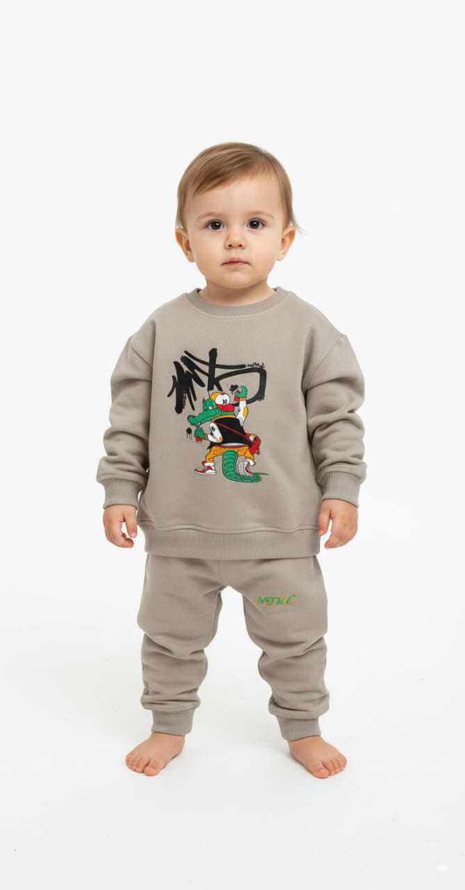 Kids plain Tracksuit Fleece- sunshine