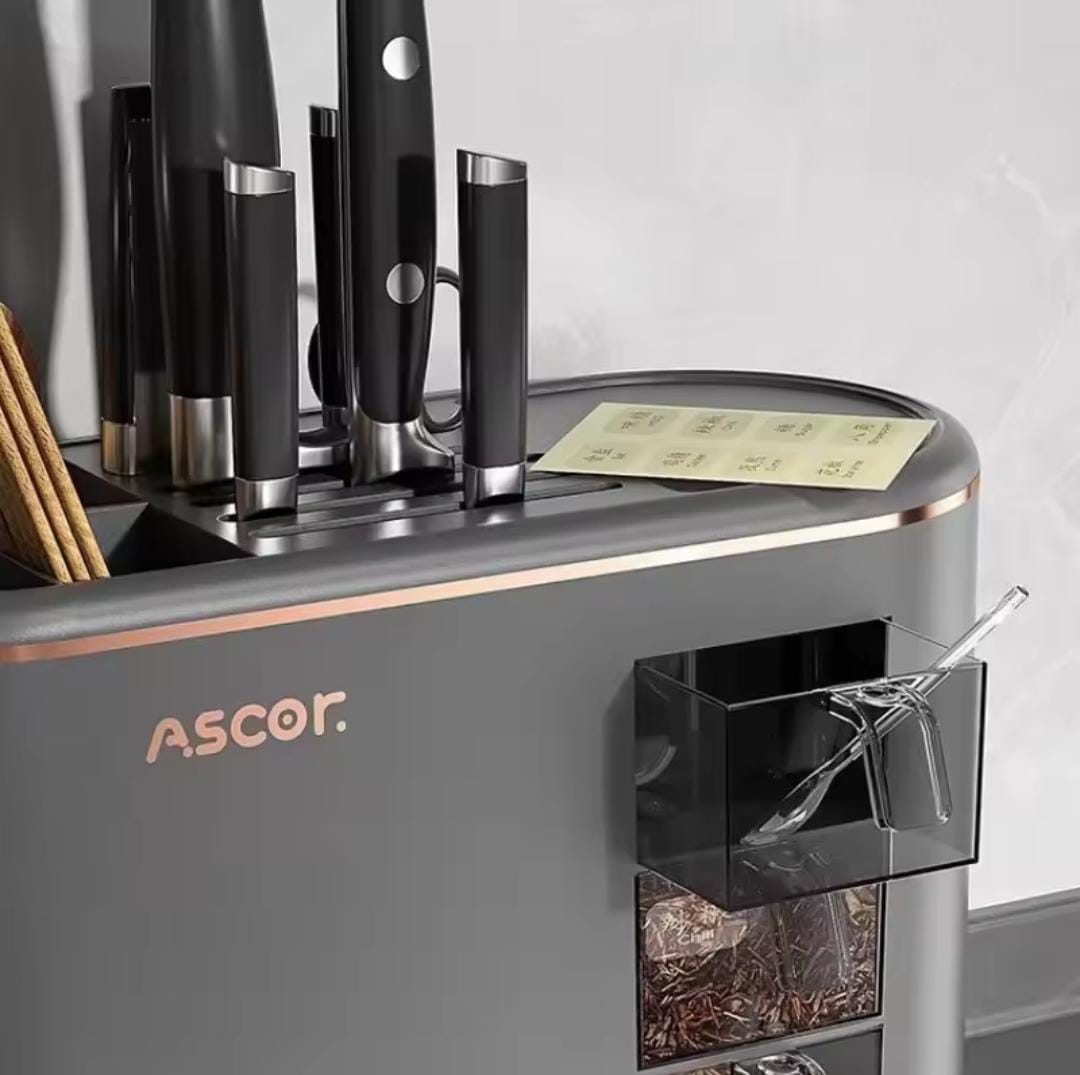 Multifunctional kitchen spice storage rack organizer