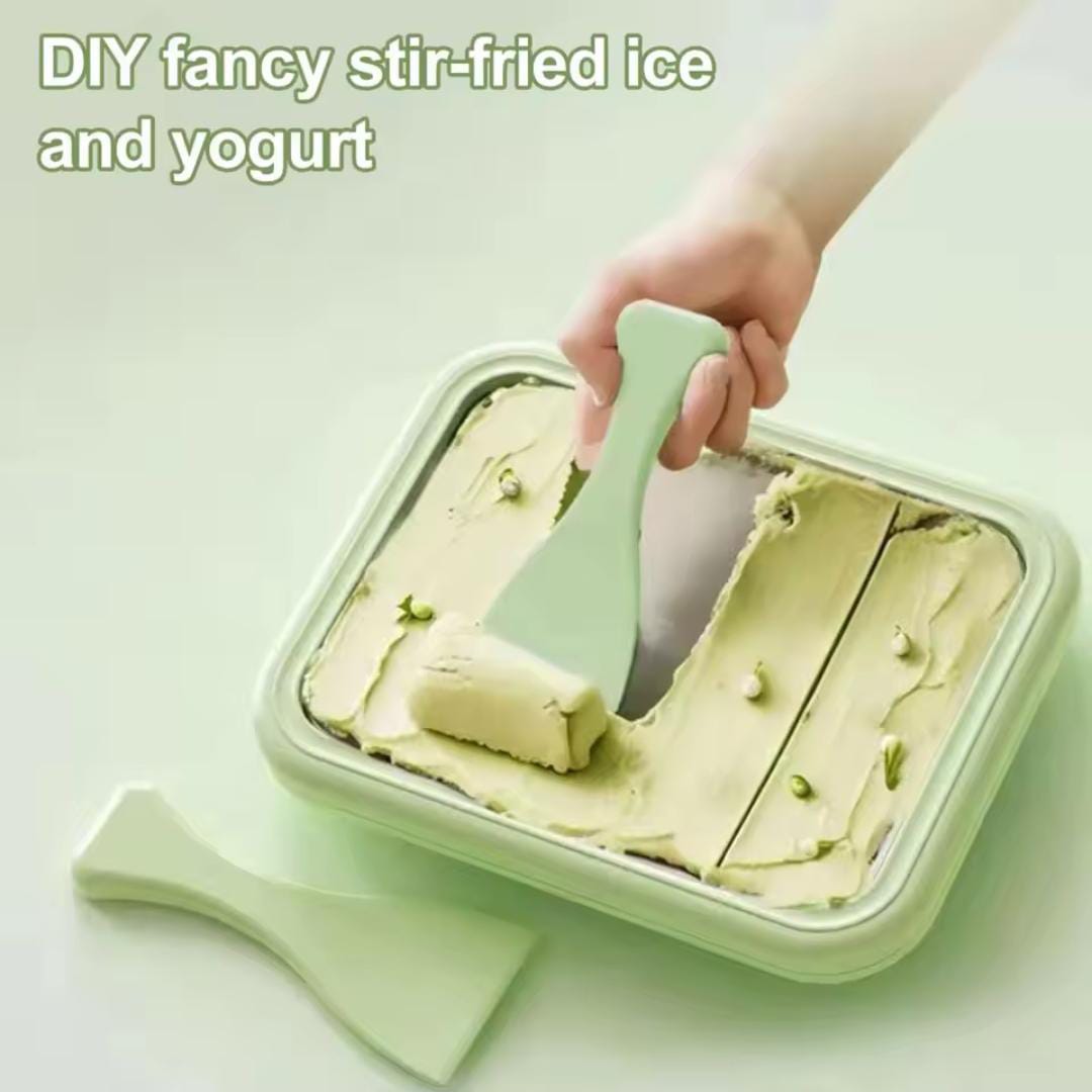 Ice cream making tray