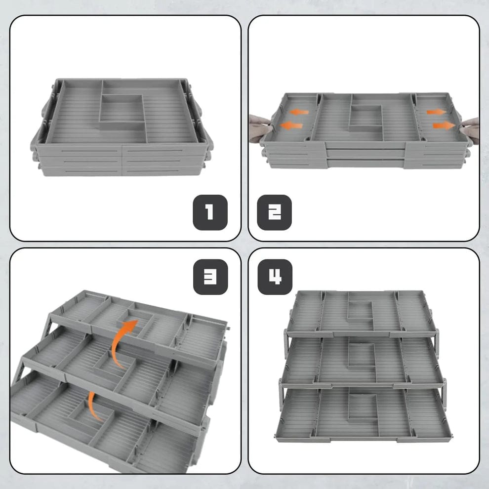 Three tier collapsible expandable jewelry organizer Heavy Quality