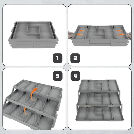 Three tier collapsible expandable jewelry organizer Heavy Quality