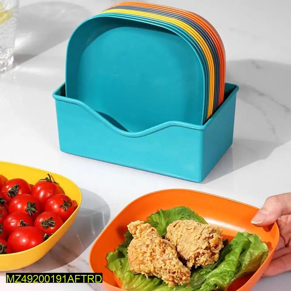 Square Snack Plate, Pair of 5