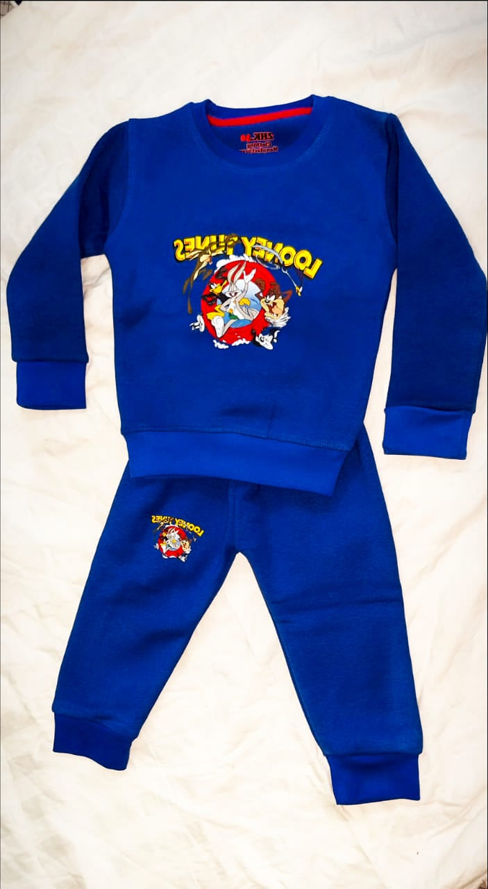 Kids plain Tracksuit Fleece - sunshine