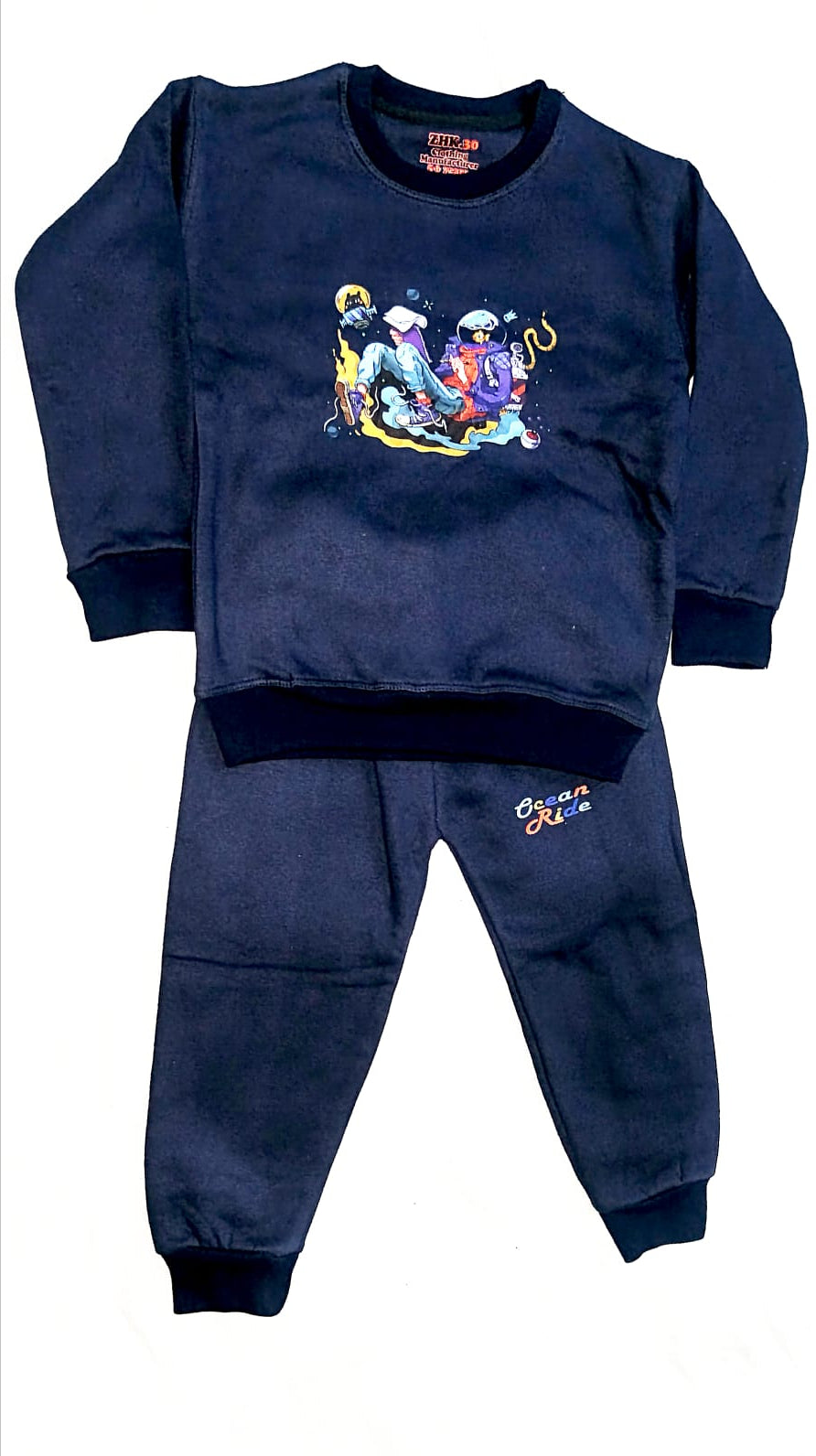 Kids plain Tracksuit Fleece- sunshine
