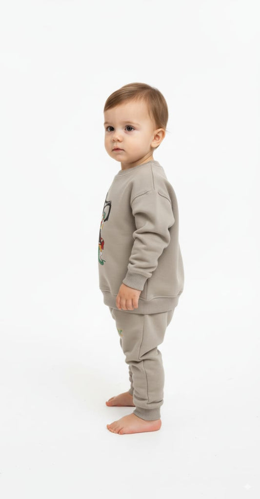 Kids plain Tracksuit Fleece- sunshine