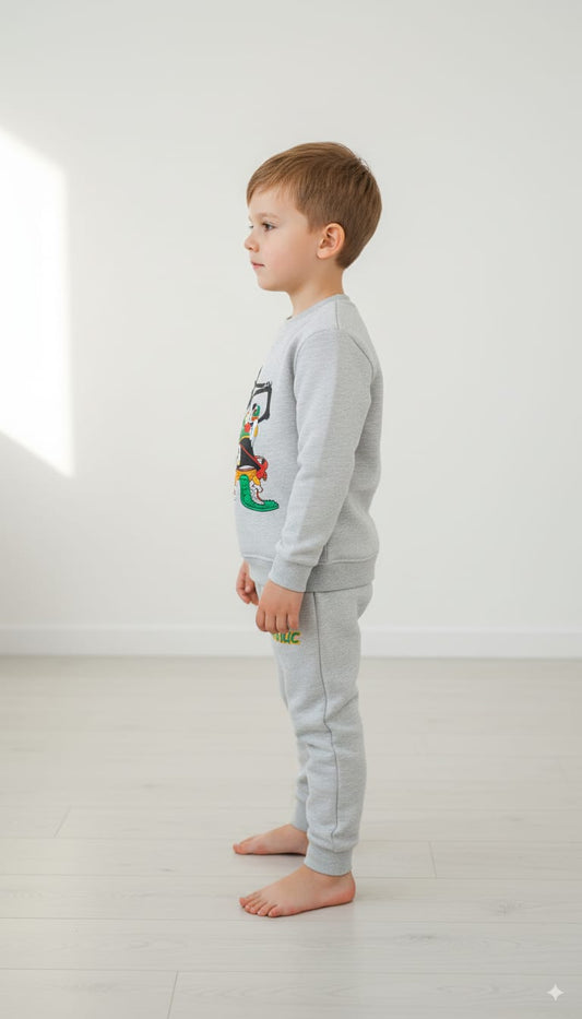 Kids plain Tracksuit Fleece - sunshine